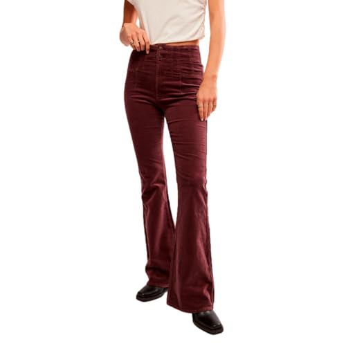 Free People Women's Jayde Cord Flare, Chocolate Truffle at Amazon